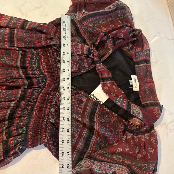 Revolve Boemo Bastille Midi Dress in Maroon Tiered Size Small NWT - Picture 9 of 14